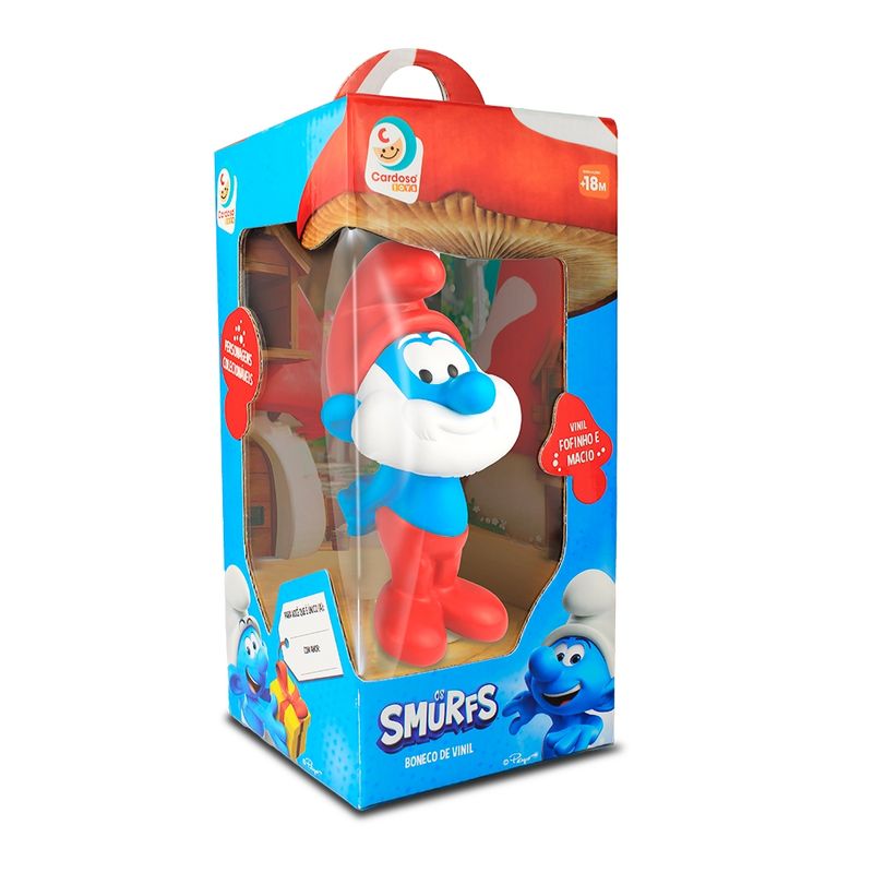 CAR3107 - Boneco de Vinil - Papai Smurf - Os Smurfs - 14 cm - Cardoso 2