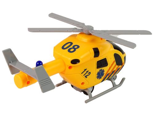 Helicóptero com Fricção - Ambulance - Som e Luz - 19 cm - Superlegal