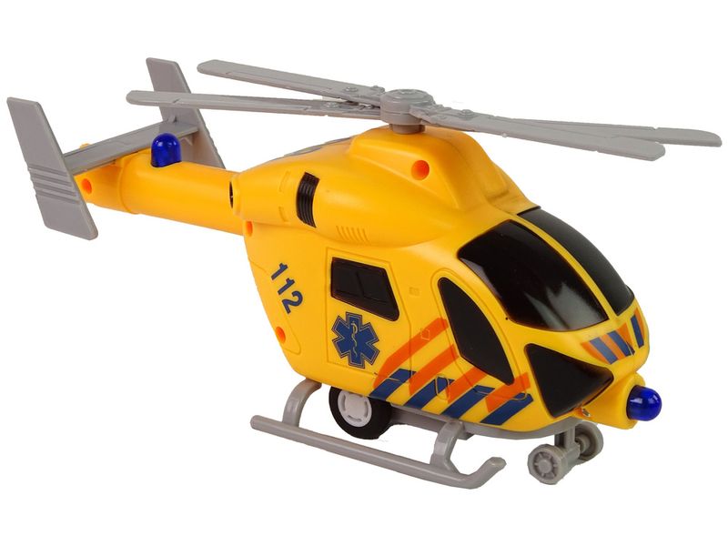 YES328964 - Helicoptero com Friccao - Ambulance - Som e Luz - 19 cm - Superlegal 4