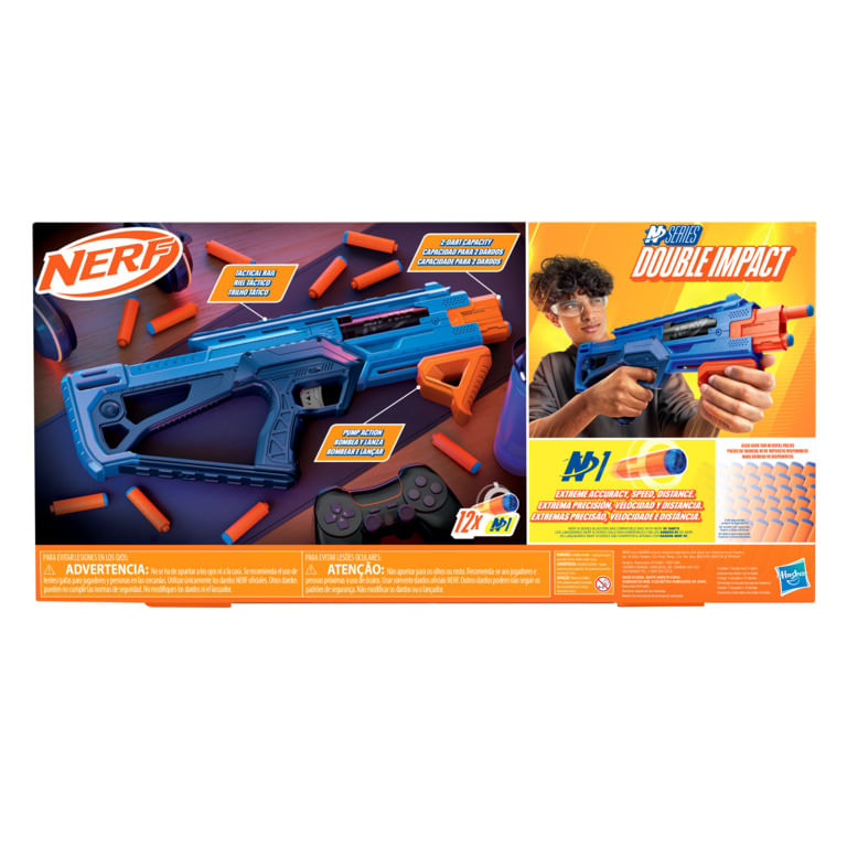 HASG0880 - Lancador de Dardos Nerf - Double Impact - N-Series - Hasbro 3