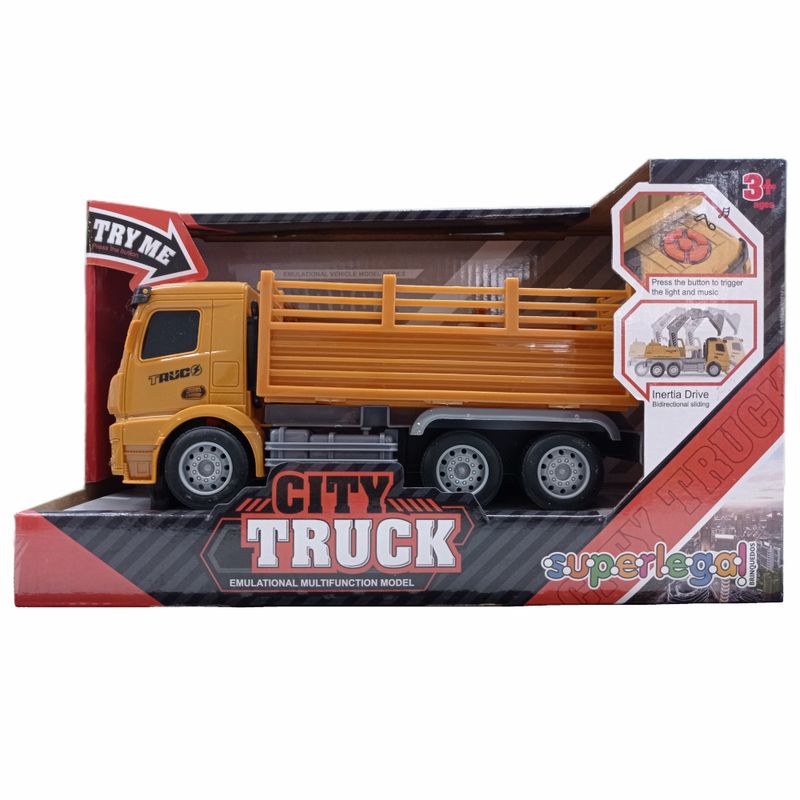 YES328933 - Caminhao de Friccao com Cacamba - City Truck - Luz e Som - 23 cm - Superlegal 2