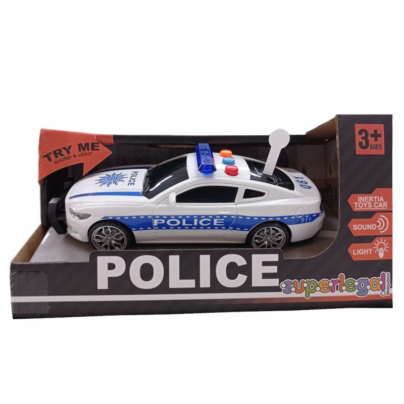 YES328970 - Veiculo com Friccao - Carro da Policia - Luz e Som - 16 cm - Superlegal 2