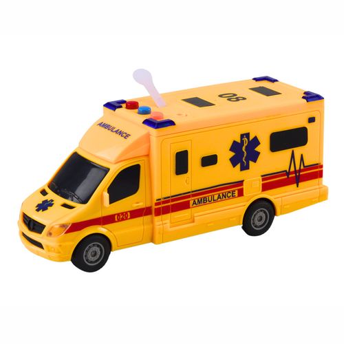 Veículo com Fricção - Ambulância - Luz e Som - 19 cm - Superlegal