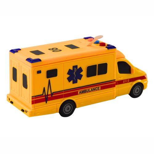 Veículo com Fricção - Ambulância - Luz e Som - 19 cm - Superlegal