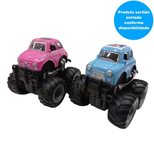 Conjunto com Carrinhos de Fricção - Monster Truck - Big Wheels World - Sortido - 8 cm - Yestoys
