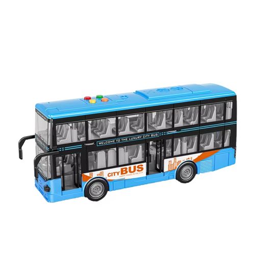 Veículo com Fricção - Ônibus de Passeio Azul - City Bus Series - Luz e Som - 1:16 - Yes Toys