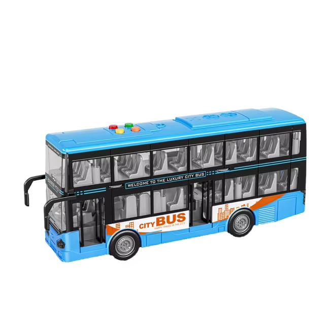 YES283160 - Veiculo com Friccao - Onibus de Passeio Azul - City Bus Series - Luz e Som - 116 - Yes Toys 1