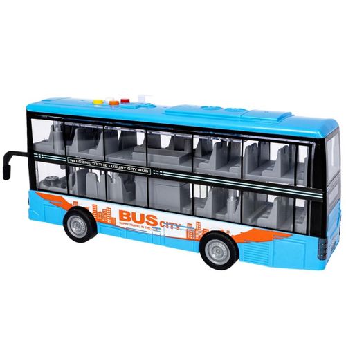 Veículo com Fricção - Ônibus de Passeio Azul - City Bus Series - Luz e Som - 1:16 - Yes Toys
