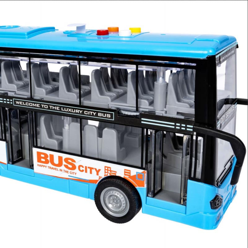 YES283160 - Veiculo com Friccao - Onibus de Passeio Azul - City Bus Series - Luz e Som - 116 - Yes Toys 6