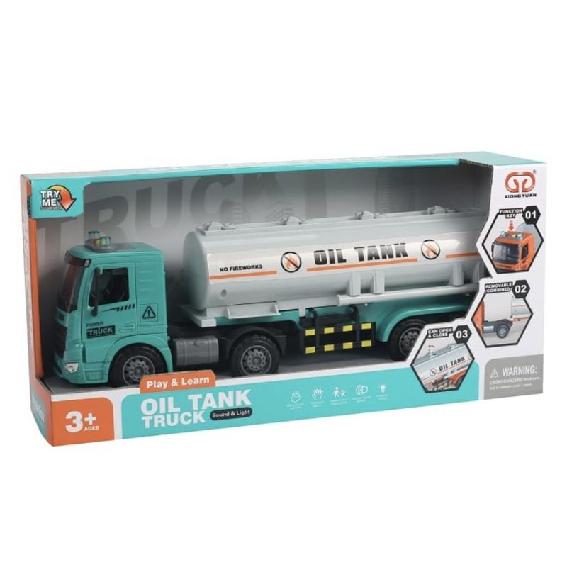 YES330236 - Veiculo com Friccao - Caminhao Tanque - Oil Tank Truck - Luz e Som - 38 cm - Yes Toys 2