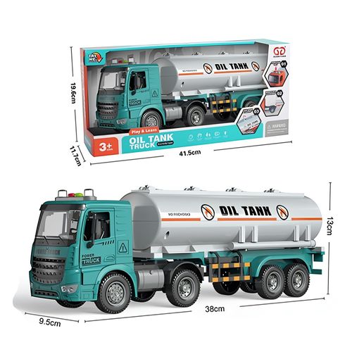 Veículo com Fricção - Caminhão Tanque - Oil Tank Truck - Luz e Som - 38 cm - Yes Toys