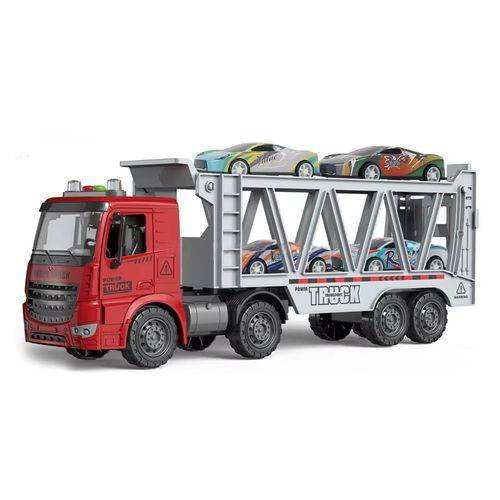 Caminhão Cegonha com Carrinhos - Pallet Truck - Luz e Som - 38 cm - Yes Toys