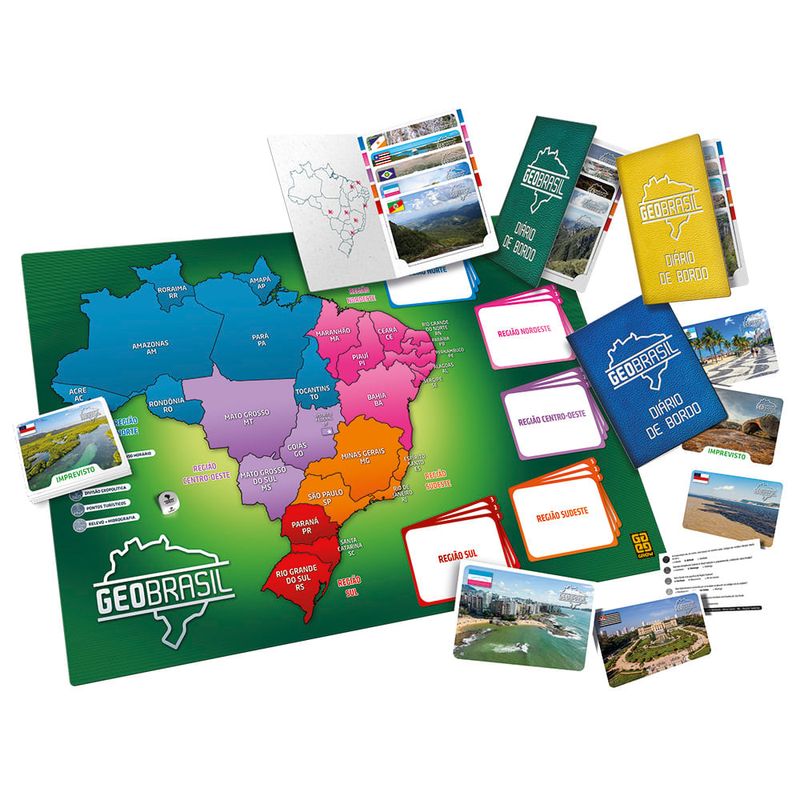 GRO4558 - Jogo de Tabuleiro - Geobrasil - Grow 2