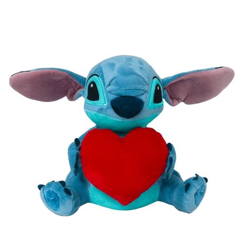 Pelúcia Disney - Stitch com Coração - Luz e Som - 30 cm - Multikids