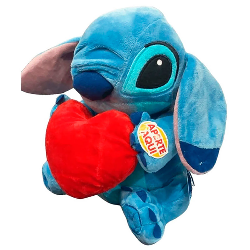 MLABR1513 - Pelucia Disney - Stitch com Coracao - Luz e Som - 30 cm - Multikids 2