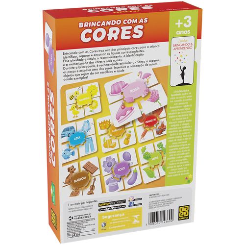 Jogo Brincando com as Cores - Grow