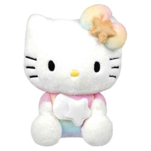Pelúcia Hello Kitty com Luz e Som - Rainbow Wish - 25 cm - Sunny