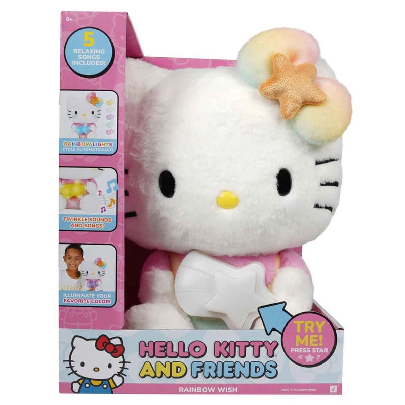 SUN4326 - Pelucia Hello Kitty com Luz e Som - Rainbow Wish - 25 cm - Sunny 2