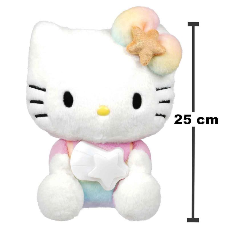 SUN4326 - Pelucia Hello Kitty com Luz e Som - Rainbow Wish - 25 cm - Sunny 4