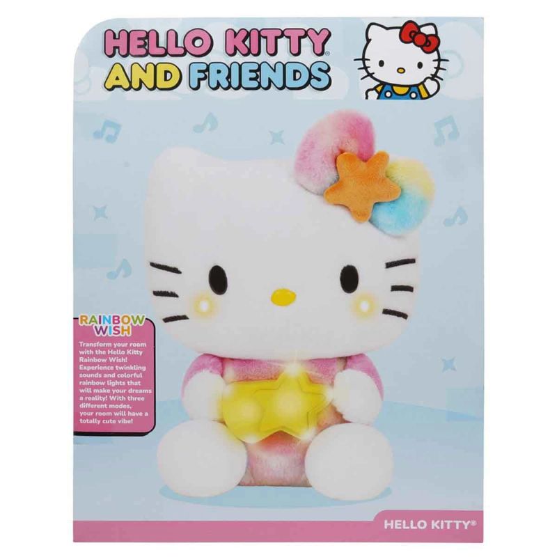 SUN4326 - Pelucia Hello Kitty com Luz e Som - Rainbow Wish - 25 cm - Sunny 6
