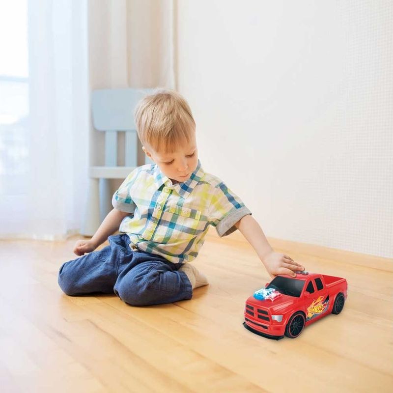 MLABR1820 - Carro Hot Wheels com Luz e Som - Pick Up Truck - Vermelho - Multikids 2