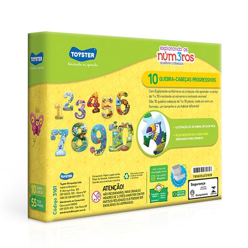 Conjunto de Quebra-Cabeças - Explorando os Números - Toyster