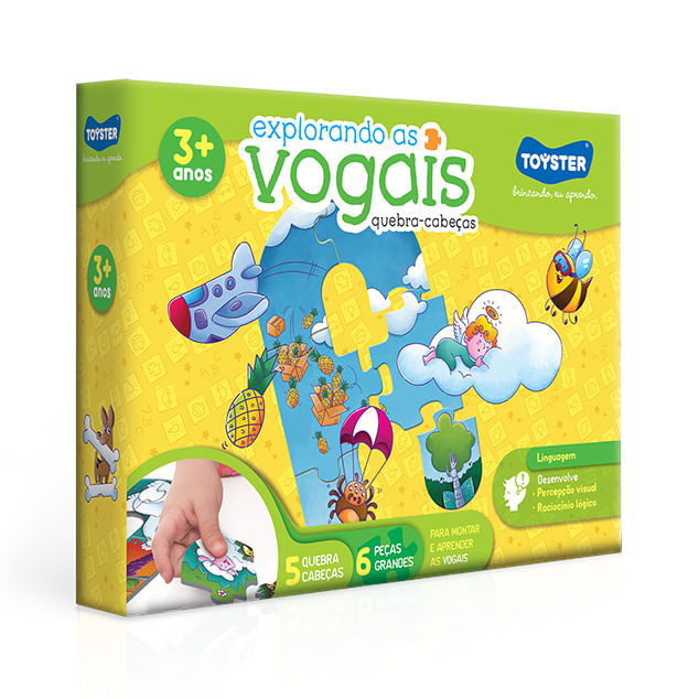 TYT3160 - Conjunto de Quebra-Cabecas - Explorando as Vogais - Toyster 1