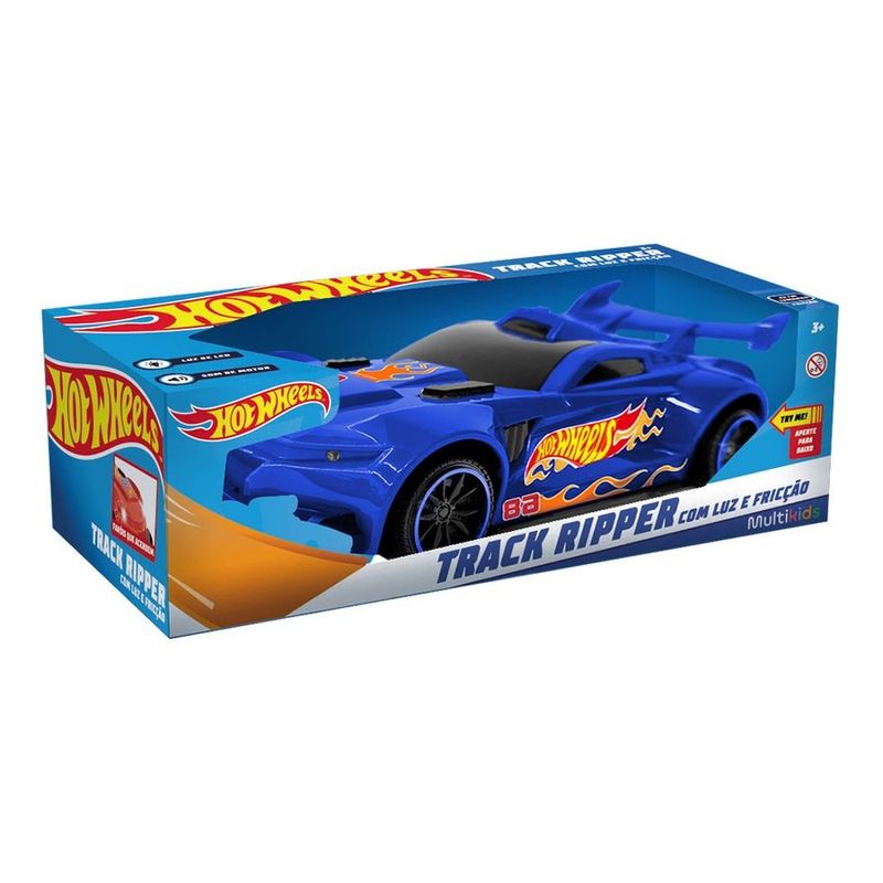 MLABR2264 - Carro Hot Wheels com Friccao - Track Ripper - Luz e Som - Azul - 42 cm - Multikids 2