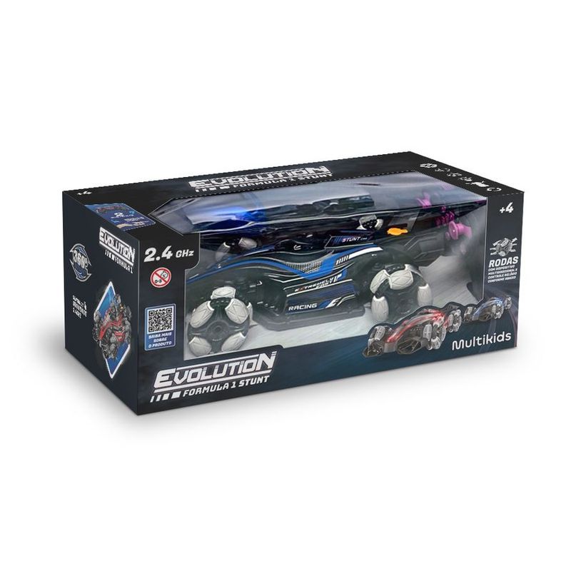 MLABR2261 - Carrinho de Controle Remoto - Stunt Drift - Evolution Formula 1 - Luz e Som - 2