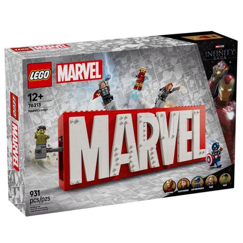 LEGO Marvel - Logo e Minifiguras - 931 Peças - 76313