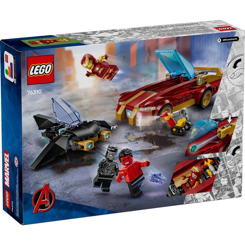 LEG76310---LEGO-Marvel---Carro-do-Homem-de-Ferro-e-Pantera-Negra-vs-Hulk-Vermelho---295-Pecas---76310-5