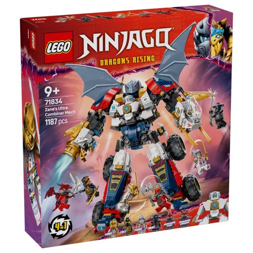 LEGO Ninjago - Robô Ultra Combinador do Zane - 1187 Peças - 71834