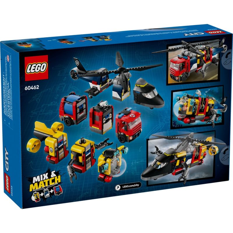 LEG60462 - LEGO City - Helicoptero, Caminhao de Bombeiros e Submarino - 874 Pecas - 60462 8