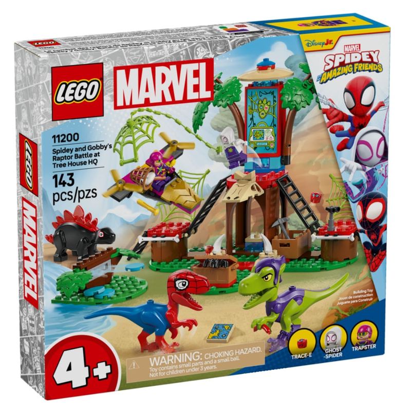 LEG11200 - LEGO Marvel - Batalha de Raptor do Spidey e Gobby na Casa da Arvore - 143 Pecas - 11200 1