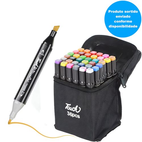 Conjunto de Canetas Hidrográficas - 36 Peças - Sortido - Touch