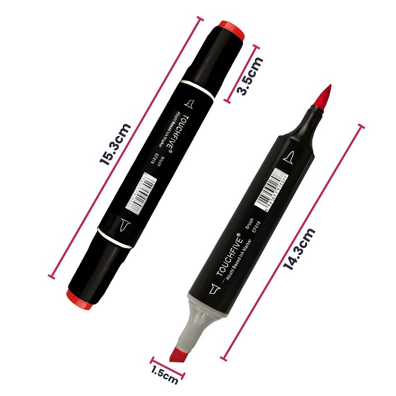 DAMCH-004 - Conjunto de Canetas Hidrograficas - 24 Pecas - Sortido - Touch 4