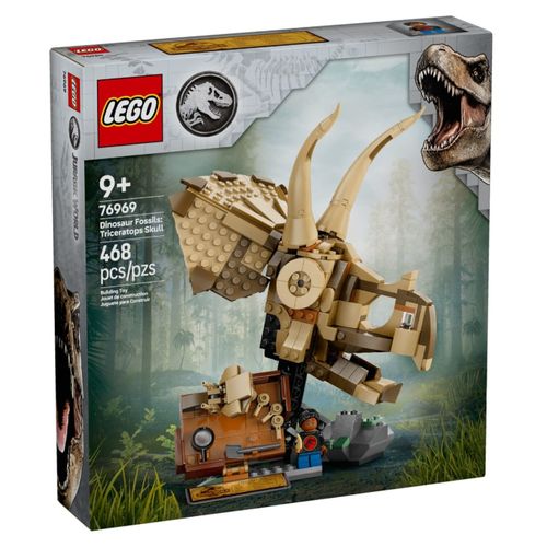 LEGO Jurassic World - Fósseis de Dinossauro: Crânio de Tricerátops - 468 Peças - 76969