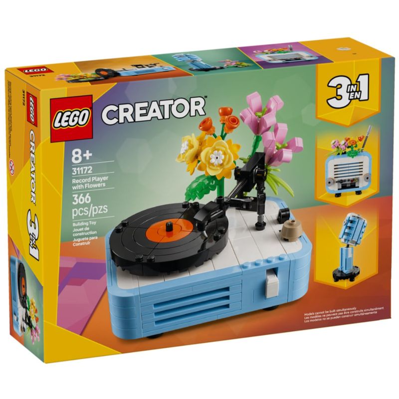 LEG31172 - LEGO Creator 3 em 1 - Toca-discos com Flores - 366 Pecas - 31172 1