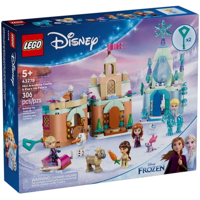 LEG43278 - LEGO Disney - Mini Castelo de Arendelle e Palacio de Gelo de Elsa - 306 Pecas - 43278 1
