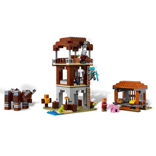 LEGO Minecraft - O Posto Avançado do Saqueador e o Devastador - 665 Peças - 21278