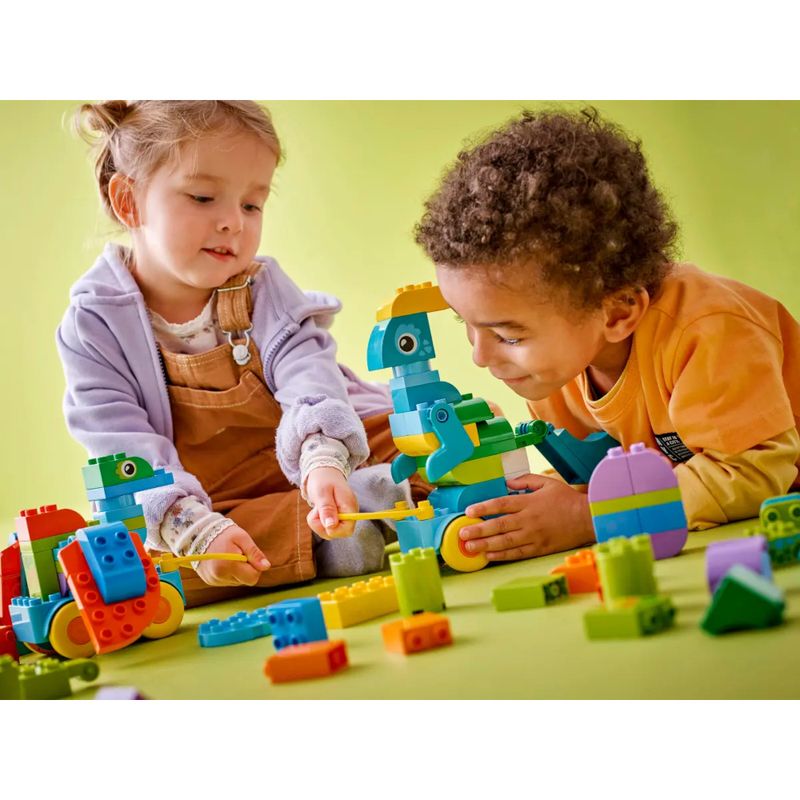LEG10451 - LEGO Duplo 3 em 1 - Dinossauros Sobre Rodas - 108 Pecas - 10451 7