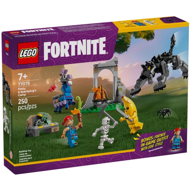 LEG77075 - LEGO Fortnite - Acampamento de Peely e Sparkplug - 250 Pecas - 77075 1