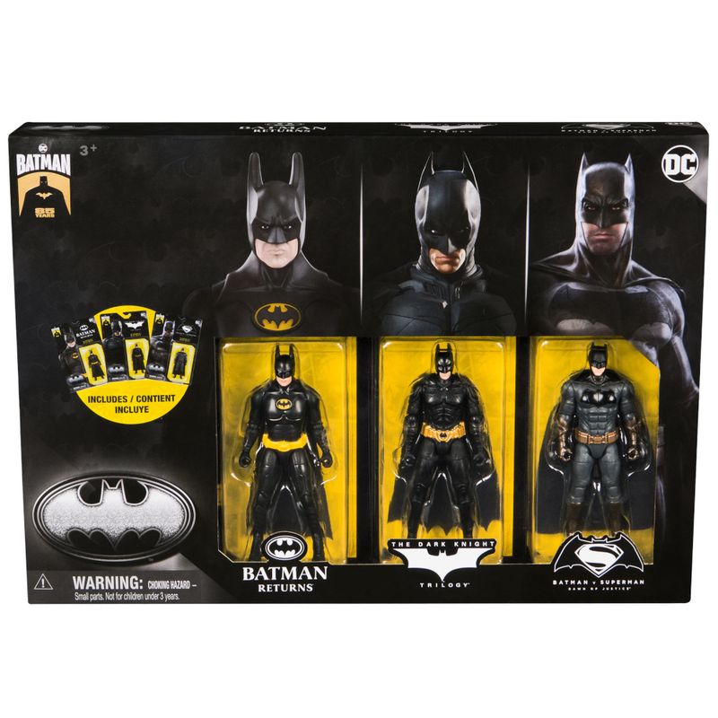 SUN4015 - Conjunto de Figuras Articuladas - Batman Edicao Aniversario de 85 Anos - DC - 10 cm - Sunny 2