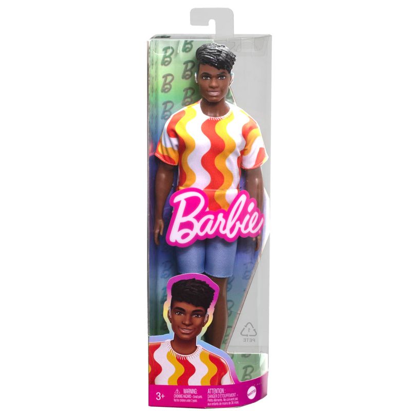 MATDWK44 220 - Boneco Ken Fashionista - Camiseta com Ondas e Shorts Azul - 220 - Mattel 2