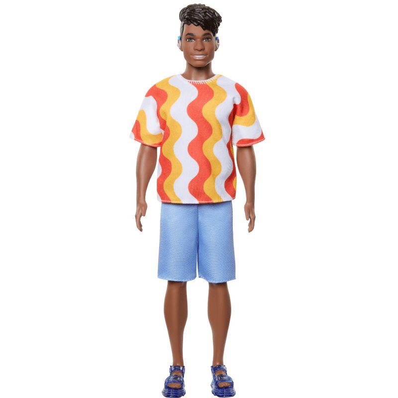 MATDWK44 220 - Boneco Ken Fashionista - Camiseta com Ondas e Shorts Azul - 220 - Mattel 3