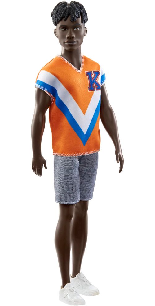Boneco Ken Fashionista - Regata Laranja - Negro - 203 - Mattel