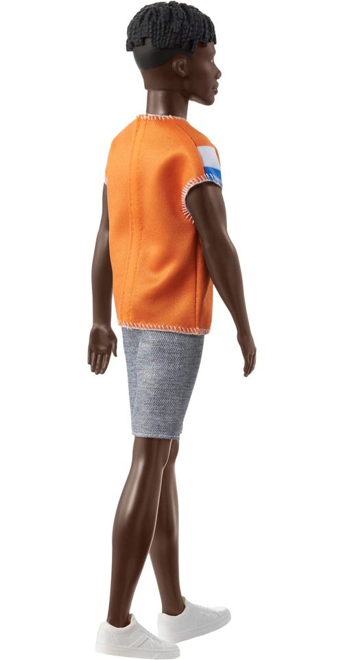 Boneco Ken Fashionista - Regata Laranja - Negro - 203 - Mattel