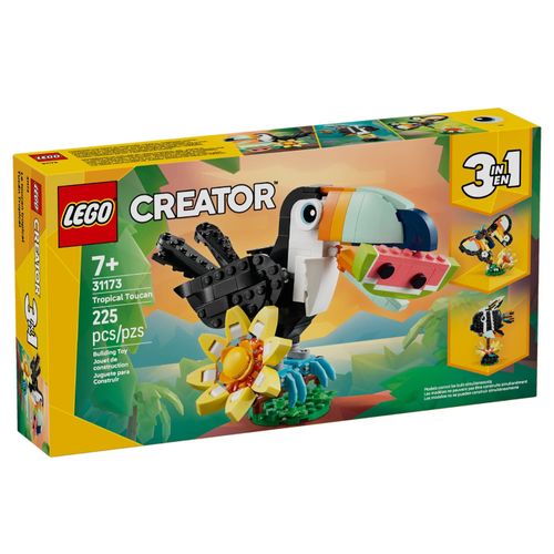 LEGO Creator 3 em 1 - Animais Selvagens: Tucano Tropical - 225 Peças - 31173