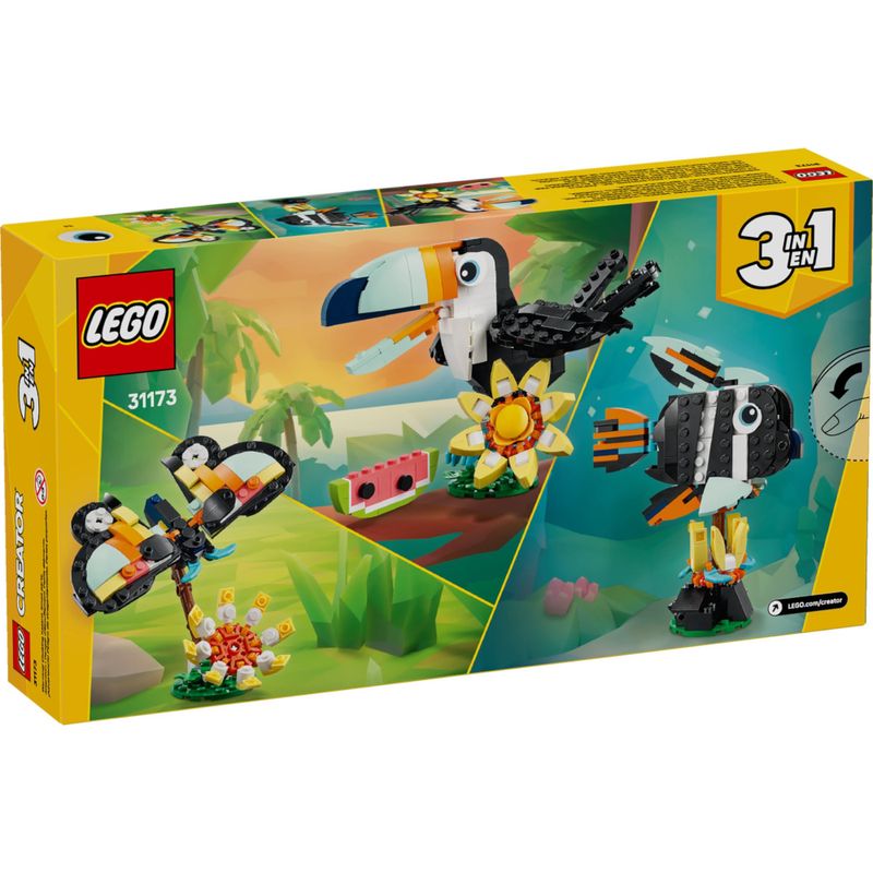 LEG31173 - LEGO Creator 3 em 1 - Animais Selvagens Tucano Tropical - 225 Pecas - 31173 6