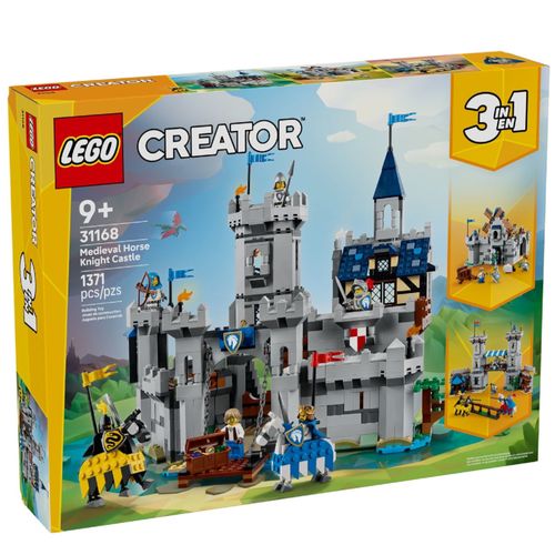 LEGO Creator 3 em 1 - Castelo Medieval do Cavaleiro - 1371 Peças - 31168